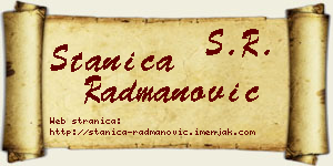 Stanica Radmanović vizit kartica